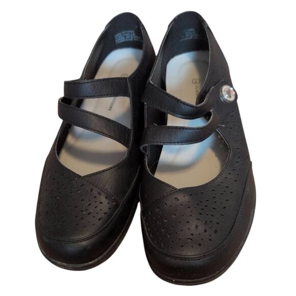 Classic Editions Shoes Black Memory Foam Pumps Lightweight Vented Mary Jane Shoe - Picture 3 of 5
